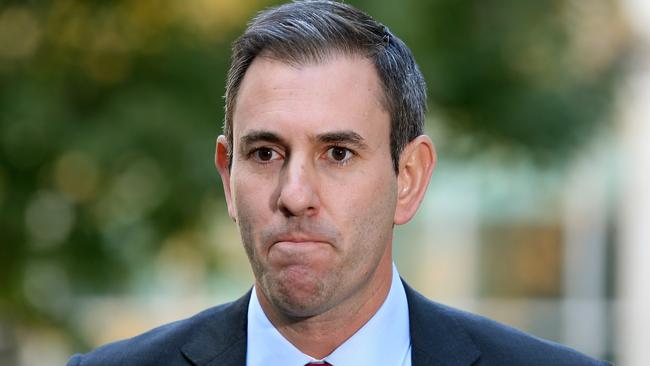 Shadow Minister for Finance Jim Chalmers at a press conference at Parliament House in Canberra. Picture: Kym Smith