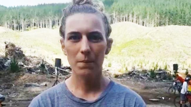 Transgender mountain biker Kate Weatherly.