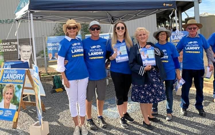 Michelle Landry campaigning at Taranganba State School this morning. Picture: Michelle Landry MP