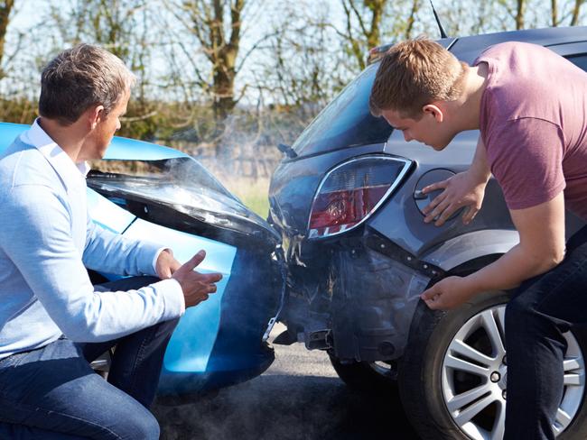 Two drivers arguing after the were involved in a car accident and had to make an insurance claim. Picture: iStock.