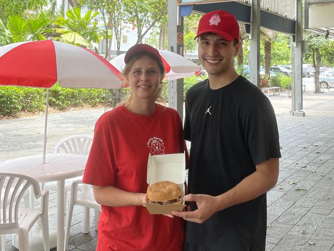 Cairns couple and business partners Veronica Mutti and Juan Pablo Juarez have opened Chilean street food restaurant, Perrito Guaton on Lake Street. Photo: Catherine Duffy.