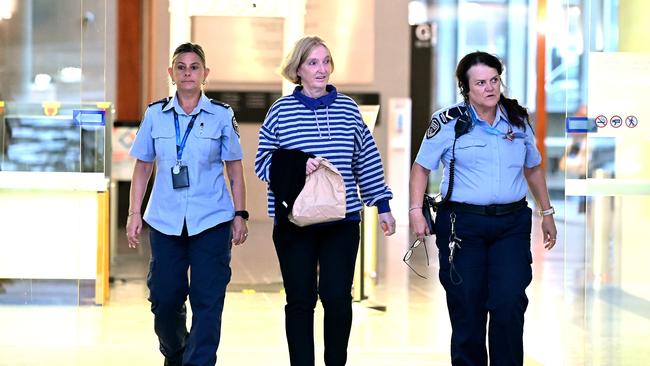 The court was told a forensic analysis of a blender belonging to Ms Crabtree (centre) had been conducted, allegedly detecting traces of oxycodone among other drugs. Picture: NCA NewsWire / John Gass