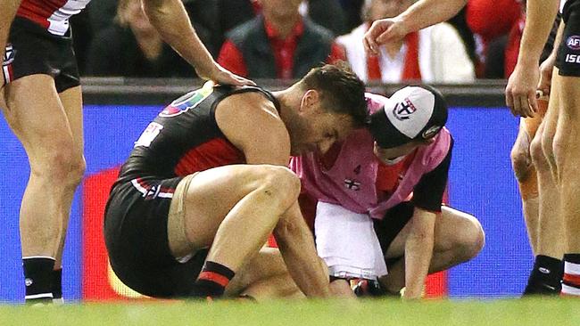 Sam Fisher has been cleared of serious injury to his jaw, Picture: George Salpigtidis