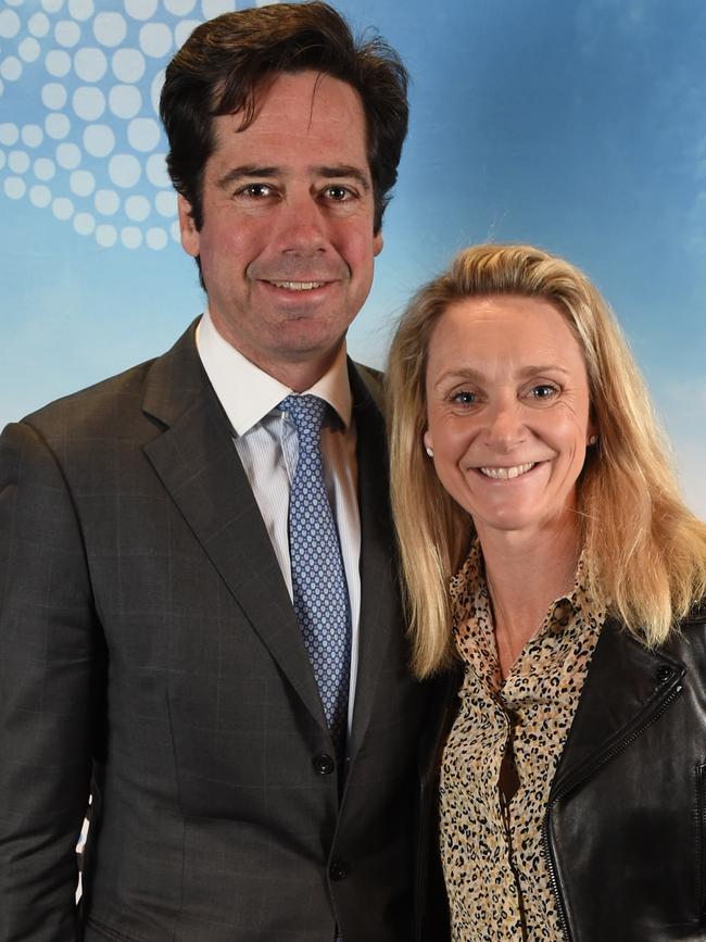 AFL boss Gill McLachlan and wife Laura. Picture: Tony Gough