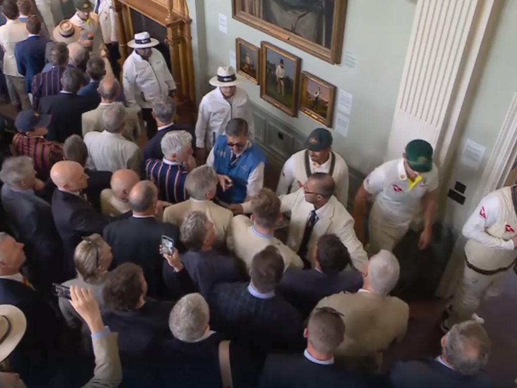 Australian players were heckled by MCC members in ugly scenes at Lords last year. Picture: Nine Wide World of Sports