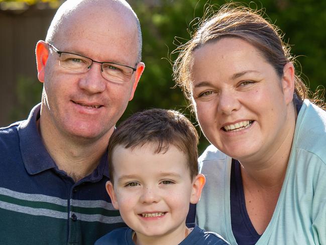 The Hyde family faces deportation back to Ireland, after their application for permanent residency was rejected was because their three-year-old son has cystic fibrosis. Tony and Christine Hyde with their 3 year old son Darragh.Picture: Jay Town