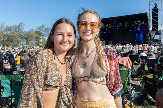 <p>Tallulah Glover and Charlie Slade at Summer Salt Festival at Broadwater Parklands Sunday 12th of February. Picture: Celeste Humphrey</p>