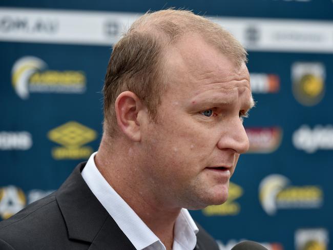 Central Coast Mariners CEO Shaun Mielekamp refutes suggestions the players have lost faith in their coach. (AAP IMAGE / Troy Snook)
