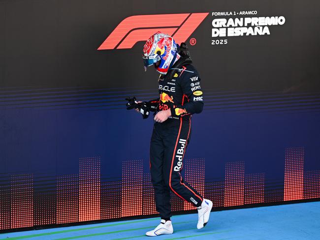 Max Verstappen walks past the podium after the Spanish Grand Prix. Picture: David Ramos/Getty Images