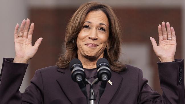 Vice President Kamala Harris delivers her concession speech at Howard University in Washington DC on Thursday (AEDT). Picture: AP