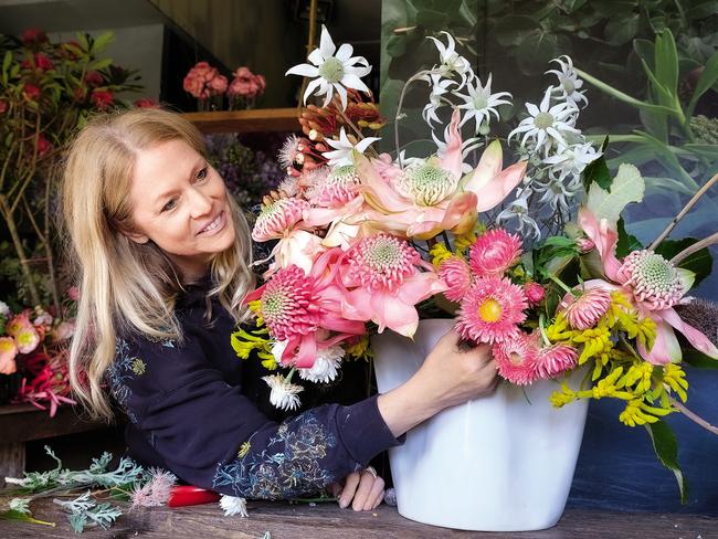 EMBARGO FOR WISH 01 DEC 2023. FEE MAY APPLY. Grandiflora's owner, Saskian Havekes in her Potts Point Florist. Supplied