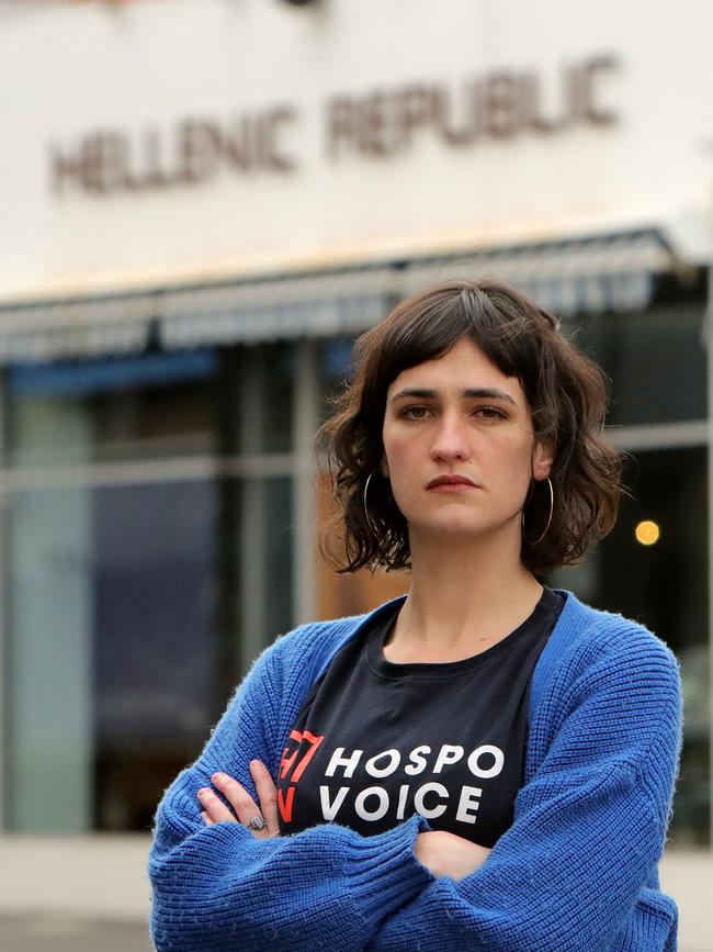 Orlaith Belfrage from Hellenic Republic is one of the workers affected by the wage theft. Picture: Stuart McEvoy/The Australian