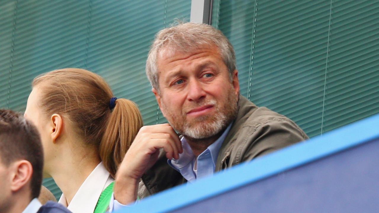 Chelsea owner Roman Abramovich looks on from the stands.