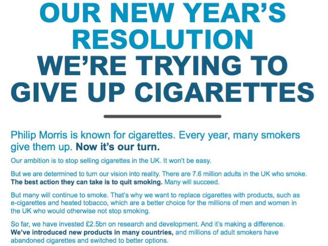 The ad by Philip Morris.