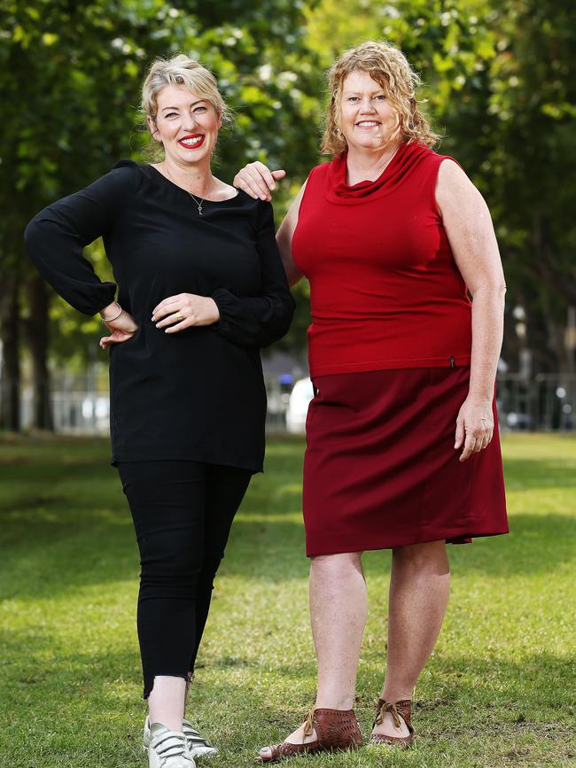 Outgoing Taste of Tasmania festival director, Brooke Webb and Lord Mayor Anna Reynolds. Picture: ZAK SIMMONDS