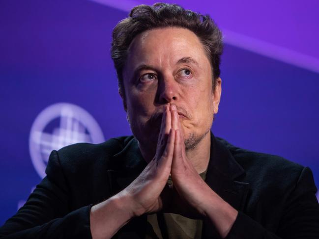 BEVERLY HILLS, CALIFORNIA - MAY 6: Elon Musk, co-founder of Tesla and SpaceX and owner of X Holdings Corp., speaks at the Milken Institute's Global Conference at the Beverly Hilton Hotel,on May 6, 2024 in Beverly Hills, California. The 27th annual global conference explores various topics, from the rise of generative AI to electric vehicle trends and features participants, soccer star David Beckham and actor Ashton Kutcher.   Apu Gomes/Getty Images/AFP (Photo by Apu Gomes / GETTY IMAGES NORTH AMERICA / Getty Images via AFP)