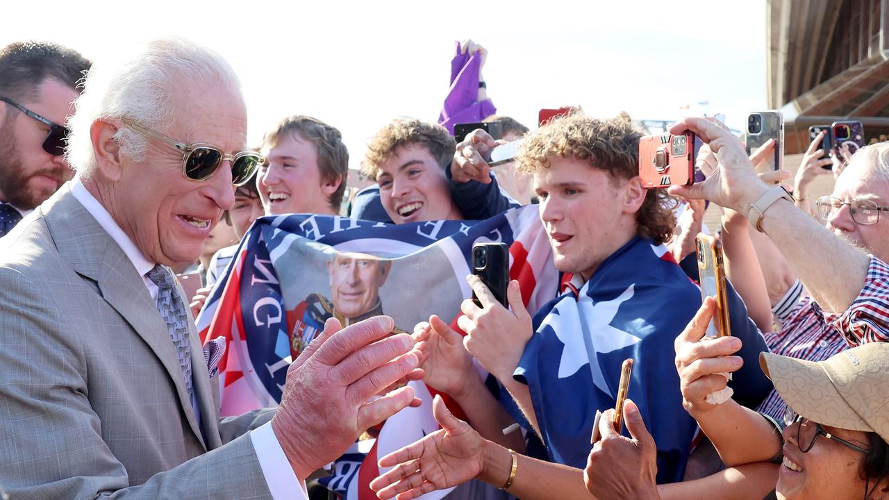 King Charles met with crowds of people at the Sydney Opera House. Picture: Chris Jackson/Getty Images