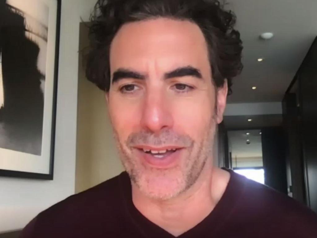 Sacha Baron Cohen said celebs are flocking to Australia because the public health risk is low.