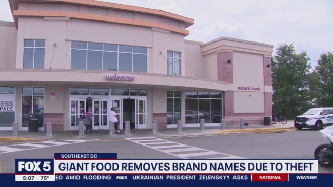 Giant stores removing brand names over theft concerns