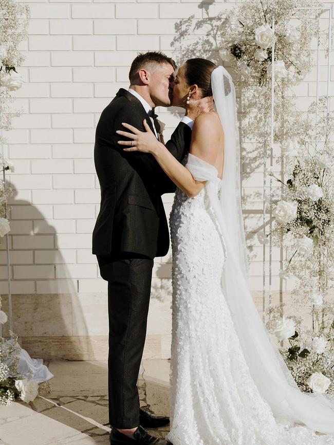 Former Brisbane Lions skipper Dayne Zorko and Talia De Marco celebrated their love with a stunning wedding at Fortitude Valley’s Calile Hotel in October.