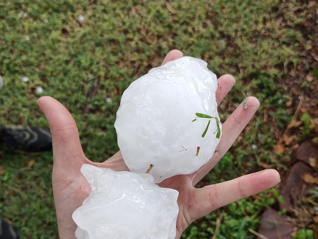 Kirsten Mills sent in  this photo of huge  stone in her Park Avenue yard.