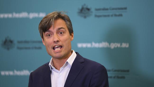 Deputy Chief Medical Officer Dr Nick Coatsworth. Picture: AAP Image/Lukas Coch
