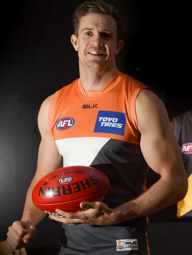 Brett Deledio in his new GWS strip after leaving Richmond. Picture: Nicole Gamston