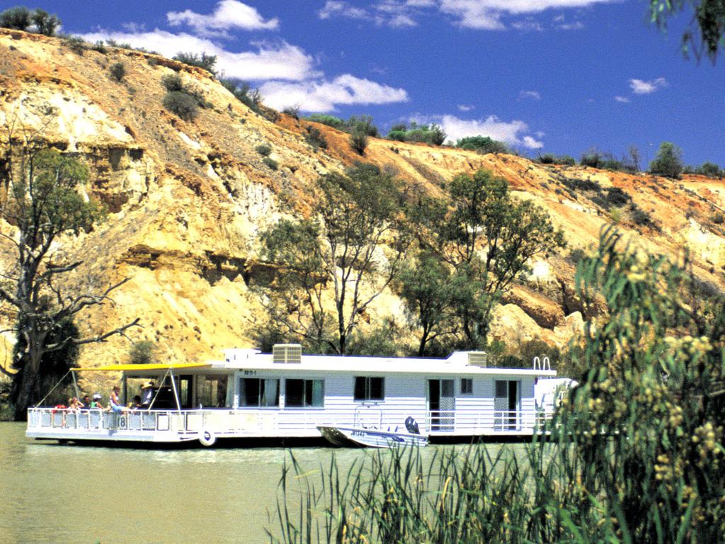 A houseboat on Murray River at Renmark, SA. Picture: Rob Greenwood