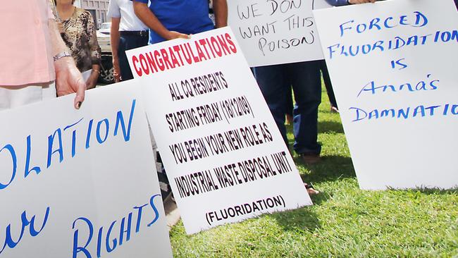 Queensland councils have been targeted by anti-fluoride protesters.