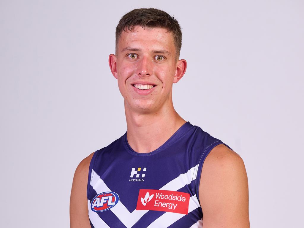 Max Knobel during the Fremantle Dockers 2024 Official Team Photo Day. Picture: AFL Photos