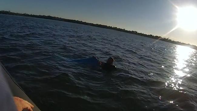 Officers were called to the inlet at Tin Can Bay near Gympie about 4pm on Friday after reports a small vessel had become submerged. Picture: Queensland Police