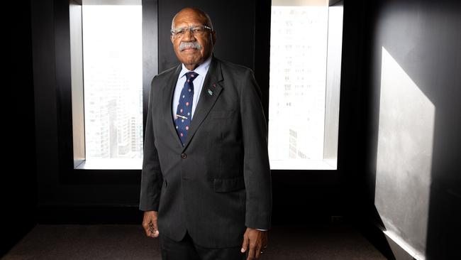 Former Fiji prime minister Sitiveni Rabuka says that if he is returned to power he will resist China’s push for dominance in the South Pacific. Picture Stephen Cooper