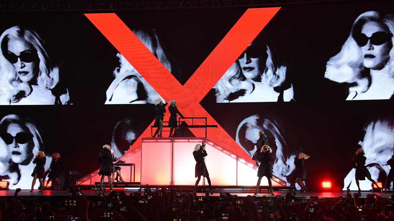 Madonna performs onstage during Pride Island – WorldPride NYC 2019 at Pier 97 on June 30, 2019 in New York City. Picture: Getty