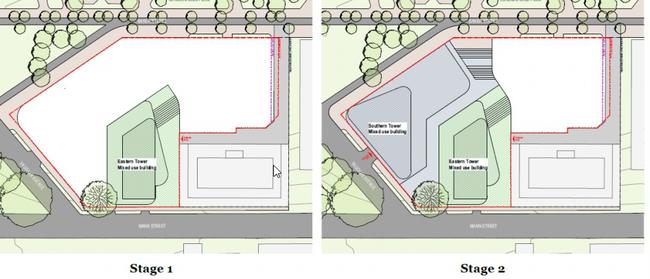 Stages 1 and 2 of the development.