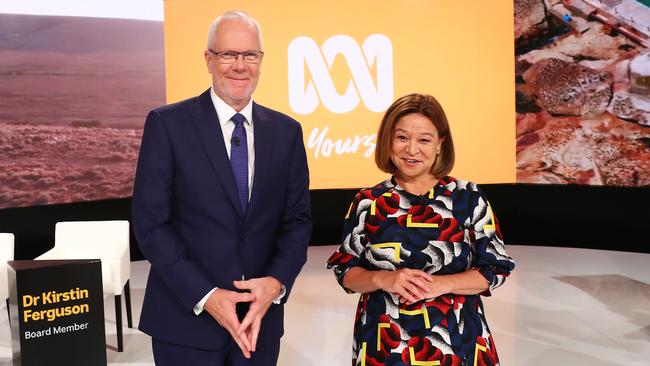 ABC chairman Justin Milne and ABC managing director Michelle Guthrie. Picture: John Feder