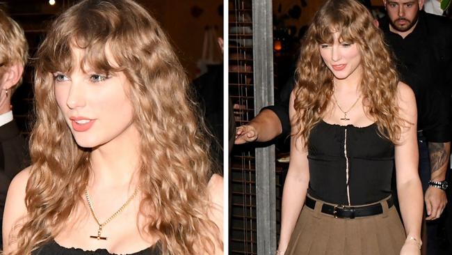 ONE TIME WEB USE FOR NEWS.COM.AU ONLY - FEES APPLY - CONTACT BACKGRID FOR ANY OTHER USE - AU_2848218 - Sydney, AUSTRALIA - Taylor Swift was seen leaving an inner city Bar and Restaurant on Tuesday evening. The pop sensation was spotted ahead of her sold out stadium shows. The ÃƒÂ¢Ã¢Â¬Ã…Eras World TourÃƒÂ¢Ã¢Â¬Ã‚ juggernaut continues with the superstar to rock Sydney with the first of four mammoth shows on Friday. Pictured: Taylor Swift BACKGRID Australia 20 FEBRUARY 2024 BYLINE MUST READ: Chris Dyson / BACKGRID / BACKGRID Phone: + 61 419 847 429 Email: sarah@backgrid.com.au