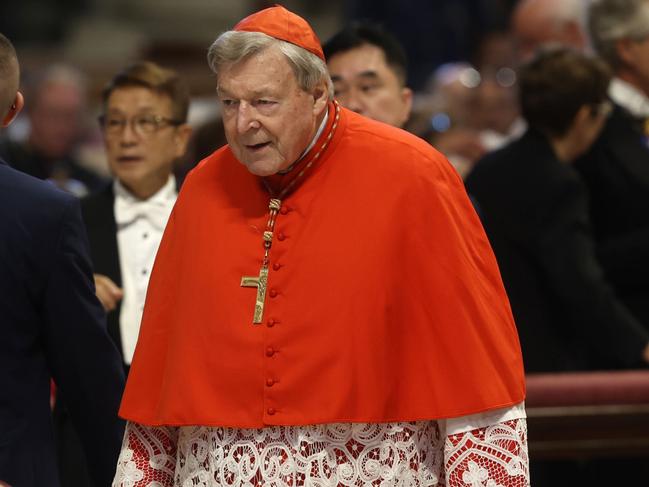 Pell at St. Peter’s Basilica at the Vatican. Picture: Getty