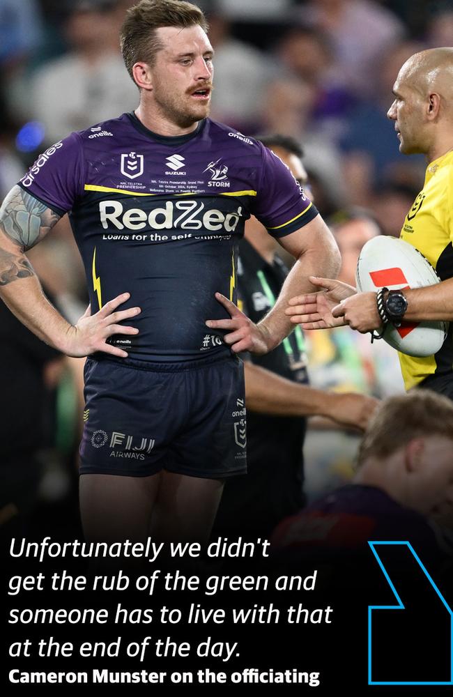 Cameron Munster disagreed with the call.