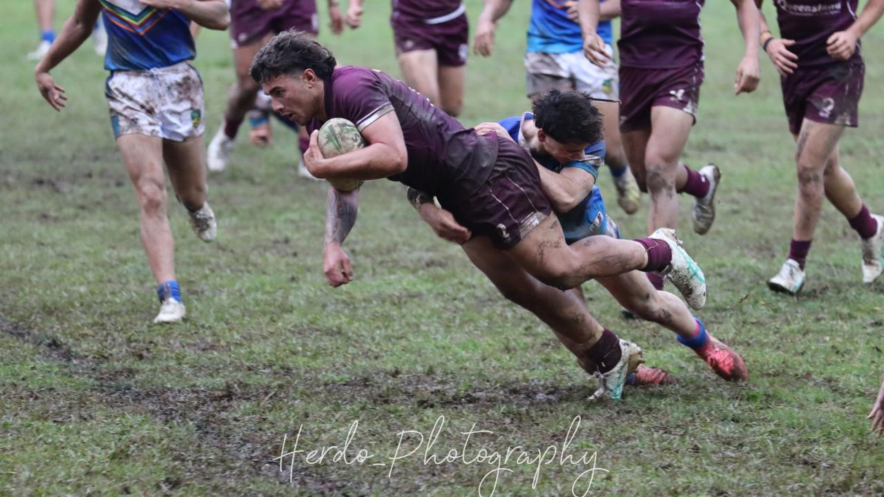 Zac Garton in action for his Queensland under-18 schoolboys side. Picture: Herdo Photography.