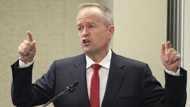 Opposition Leader Bill Shorten speaks at the Australian Education Union's annual federal conference in Melbourne yesterday. Picture: AAP