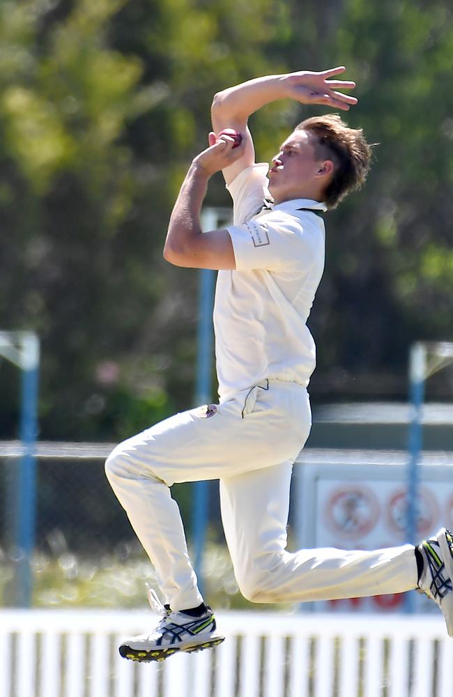 Redlands bowler Jacob Apted. Picture, John Gass