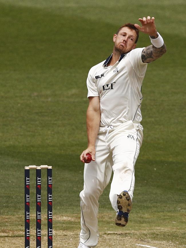 James Pattinson was back to his devastating best against the Redbacks. Picture: AAP Image/Daniel Pockett