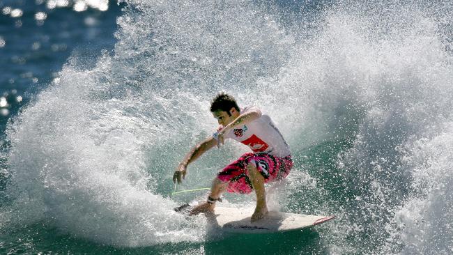 Quiksilver pro at Duranbah . Byron Bay surfer Danny Wills competes at the Quiksilver Pro at Duranbah in 2009.