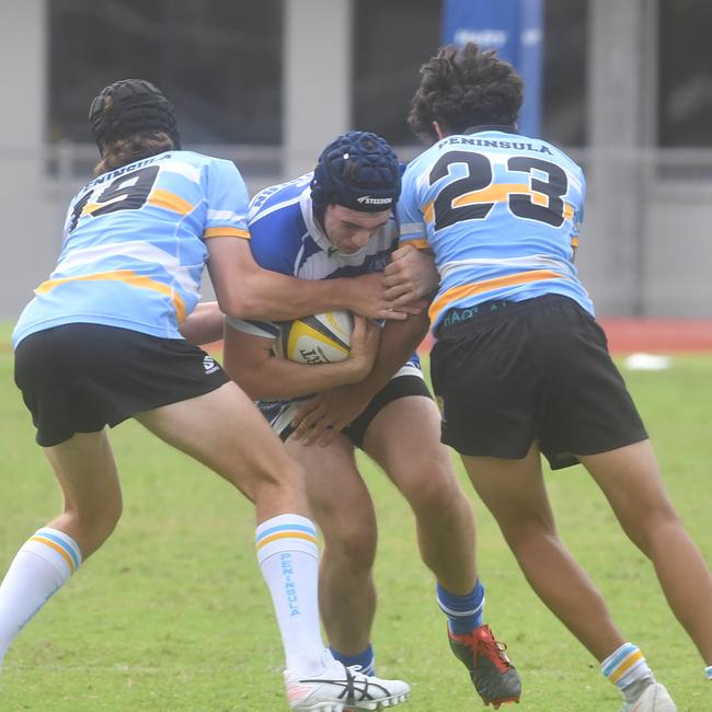 QLD Rugby Union State Championships (17-18 years boys) at the Townsville Sports Precinct. Friday May 23. Northern against Peninsular. Picture: Evan Morgan
