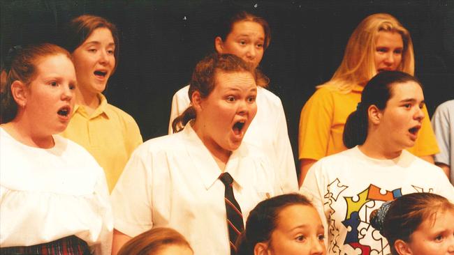 Members of the Bundaberg Youth Choir rehearse for a concert, August 1995. Photo: NewsMail