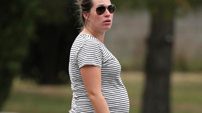 A pregnant Vikki Campion in Canberra. Picture John Grainger