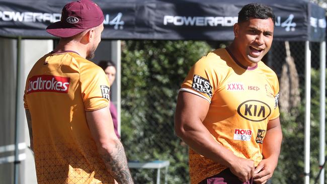 A hefty punishment awaits Broncos forward Tevita Pangai Jnr. Picture: Annette Dew