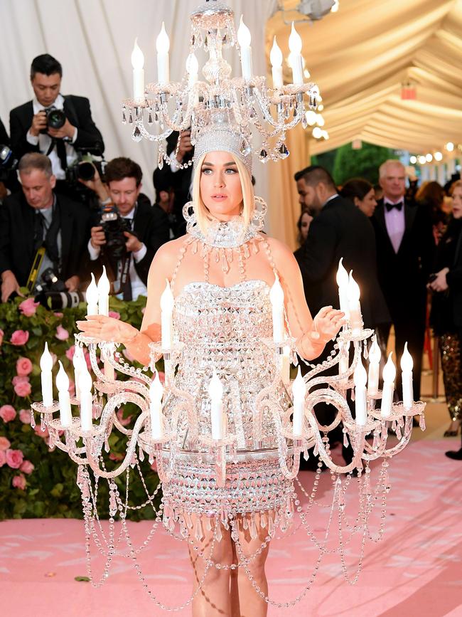 Some swing from chandeliers. Katy wears them. Picture: Getty Images/AFP