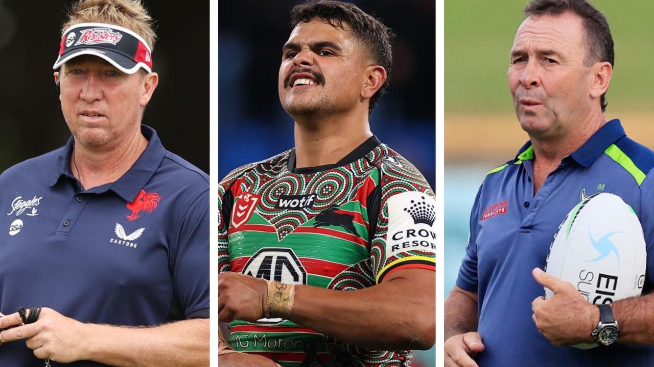 Trent Robinson, Latrell Mitchell and Ricky Stuart. Getty