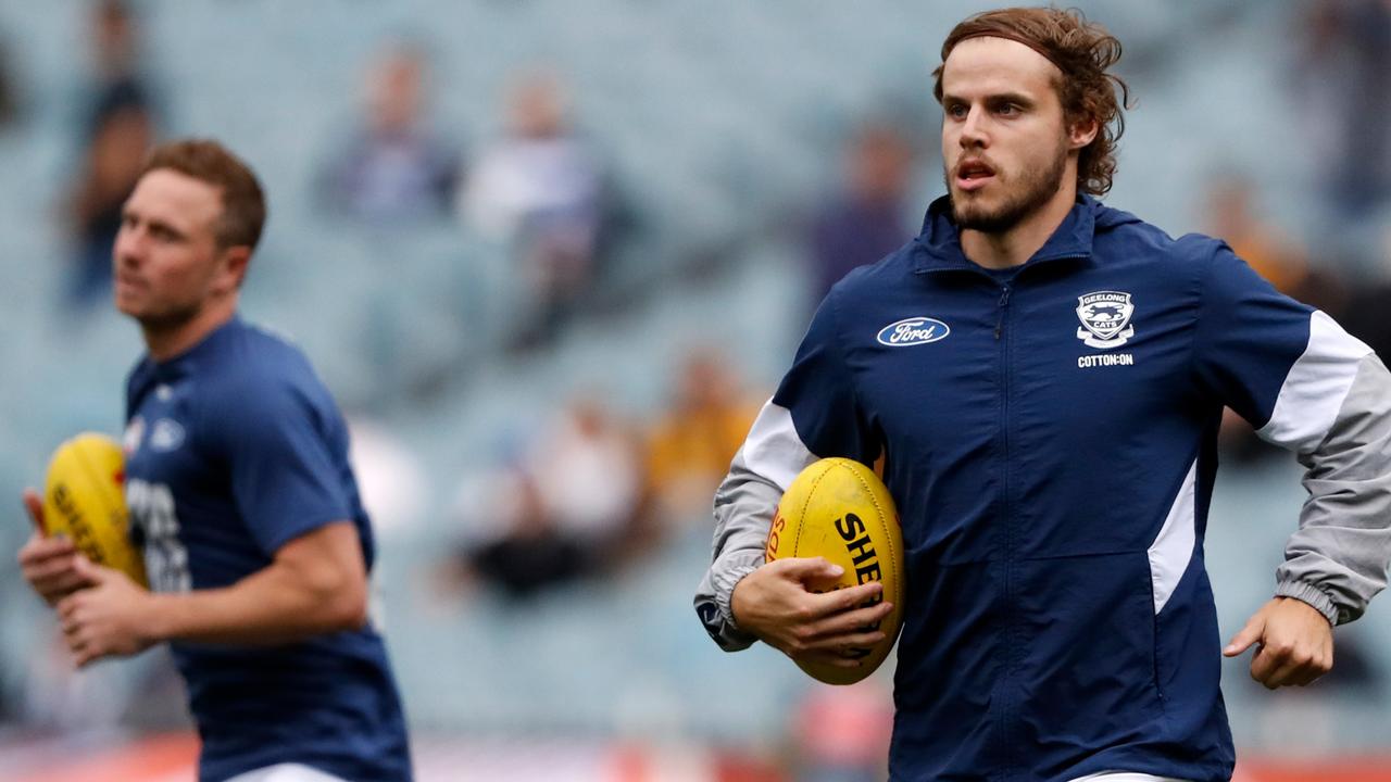 Geelong rested Jake Kolodjashnij for the Easter Monday clash against Hawthorn.